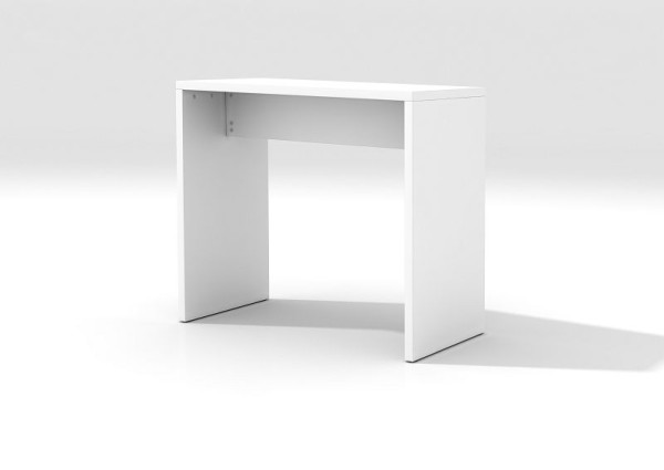 Table de bar Hammerbacher 120x65x108cm (LxPxH) blanc, panneau de particules particulièrement léger, épaisseur 38 mm, VMP120/W