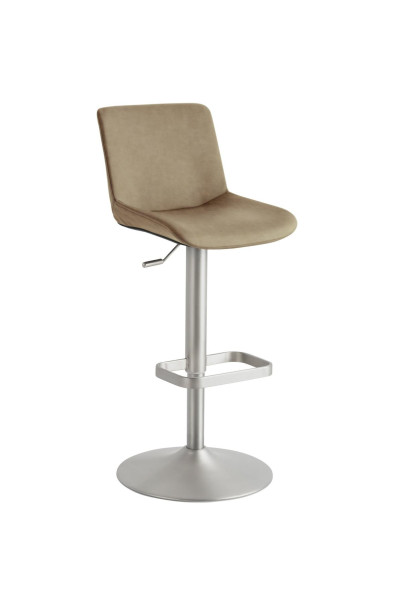Mayer Sitzmöbel , structure chromée mat, coque d'assise rembourrée, beige, 1235_26478
