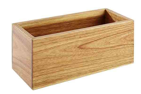 APS Table Caddy, 23 x 10 cm, hauteur : 10 cm, bois d'acacia, intérieur : 21,5 x 8 cm, 11625