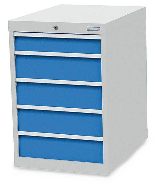 Armoire à tiroirs Bedrunka+Hirth, profondeur 736 mm, R 18-24, nombre de tiroirs : 5, 555 x 736 x 819 mm, hauteur de panneau en mm : 1x100, 4x150, 580/0140V