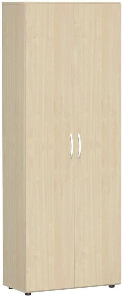 armoire à double porte geramöbel avec pieds, amortisseur de porte inclus, non verrouillable, 800x420x2160, érable/érable, S-386002-AA