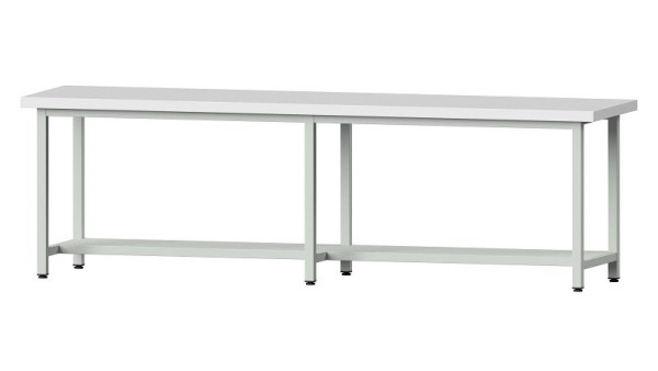 Bancs de travail ANKE table de travail, modèle 91, 2800 x 700 x 850 mm, RAL 7035, KSP 50 mm, 400.454