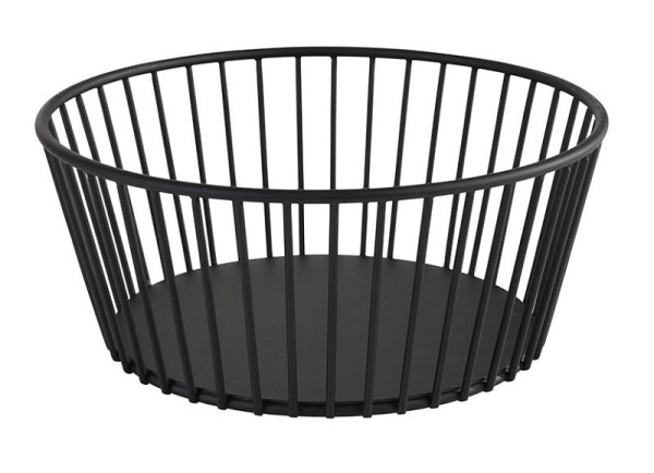 Panier APS -URBAN-, Ø 20 cm, hauteur: 8,5 cm, métal, noir, 30411