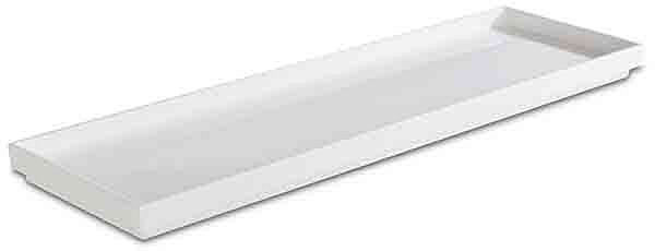 Plateau APS GN 2/4 -ASIA PLUS-, 53 x 16,2 cm, hauteur : 3 cm, mélamine, intérieur : blanc, brillant, extérieur : blanc, mat, 15454