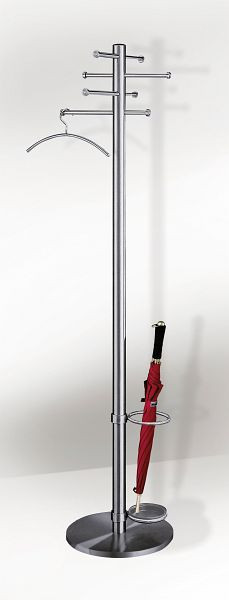Porte-manteau Kerkmann Arte, Ø 410, H 1800 mm, acier inoxydable, 30687181
