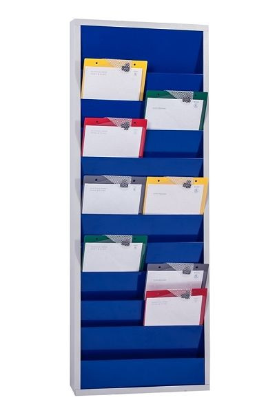 Tableau de planification en métal Eichner pour la zone atelier, deux rangées, bleu, 9019-00202-08