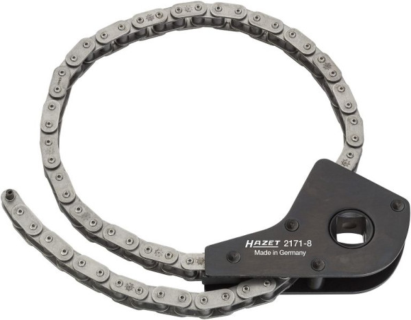 Chaîne de filtre à huile Hazet, carré creux 12,5 mm (1/2 pouce), 50 - 150, fonctionnement même dans des espaces confinés, avec chaîne de tension, 2171-8