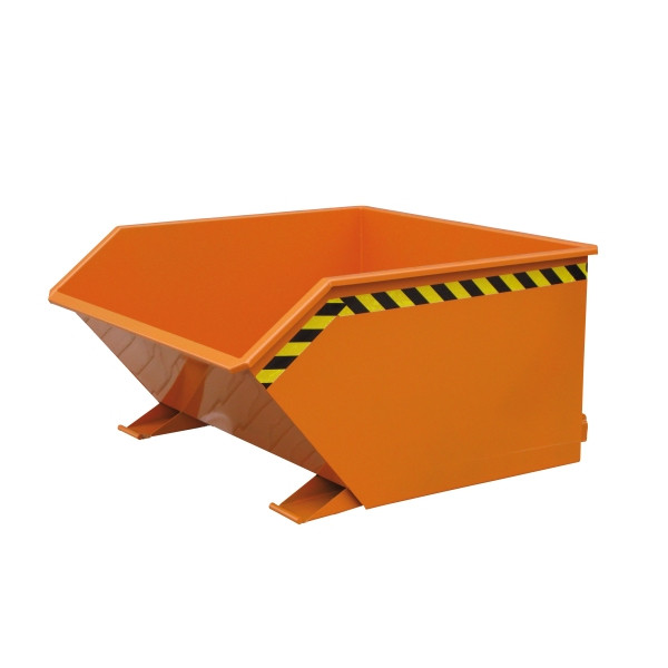 Conteneur à copeaux industriel Eichinger avec tamis et robinet de vidange, 1500 kg, 1000 litres, orange pur, 20461200000000