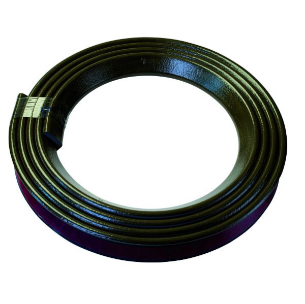 Protection d'angle Knuffi, profil d'avertissement et de protection type H, bois foncé, 5 mètres, PH-100524