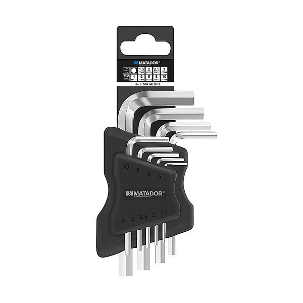 Tournevis coudé MATADOR, court, support, hexagonal, 1,5 - 10 mm, 0440 9091