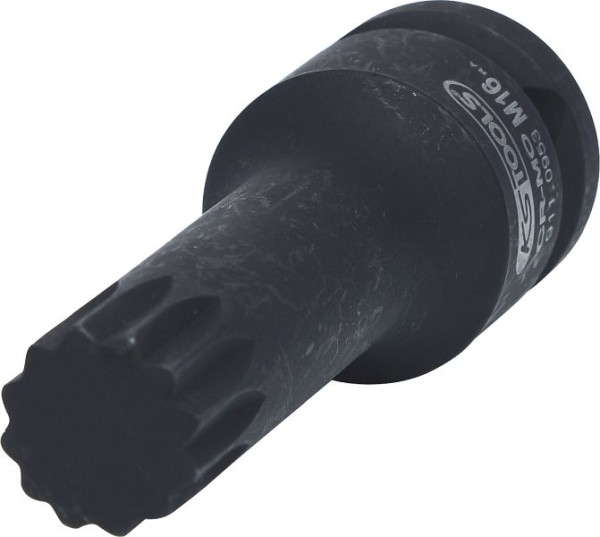 KS Tools Douille à chocs 1/2", multi-dents, longue, M16, 911.0953