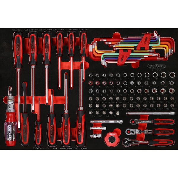 KS Tools PERFORMANCEplus jeu d'outils 105 pièces clé à douille 1/4', 811.0105