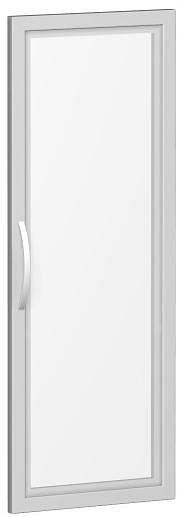geramöbel porte en verre satiné dans un cadre en bois, pour largeur d'armoire 400 mm, 3 hauteurs de classeurs, gauche ou droite, avec amortisseur de porte, argent, S-343901-GT