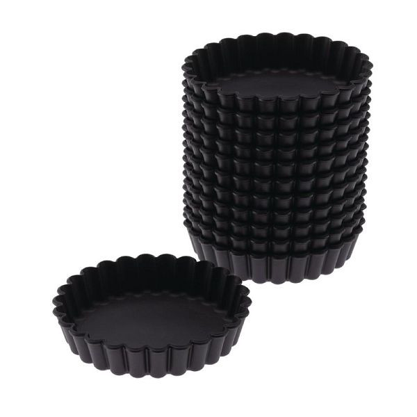Moule à tartelette rond strié Matfer 10cm (12 pièces), DN955
