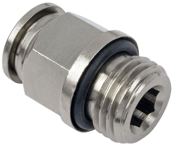 temporisateur BK-GE-6-1/8-MSv, raccordement vissé droit, cylindrique, six pans creux, Ø tuyau : 6 mm, filetage : 1/8'', UE : 10 pièces, 03060107