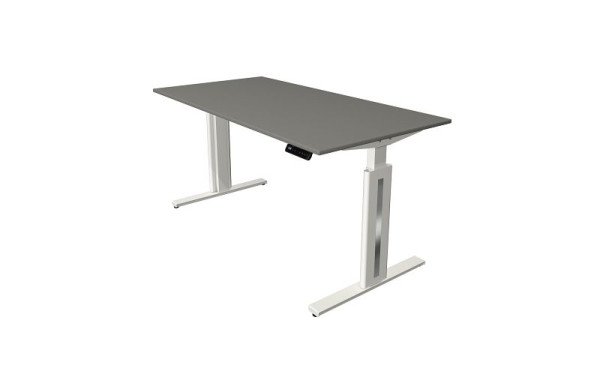 Kerkmann Move 3 Fresh table assis/debout, L 1600 x P 800 mm, réglable en hauteur électriquement de 720 à 1200 mm, graphite, 10184612