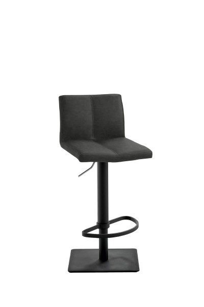 Mayer Sitzmöbel , structure thermolaquée noire, coque d'assise rembourrée avec surpiqûres, simili cuir, noir-gris, 1285_03_26477