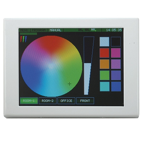 rutec Projekt LCD RGB DMX structure d'écran tactile écran tactile DMX avec cadre blanc, PHH477