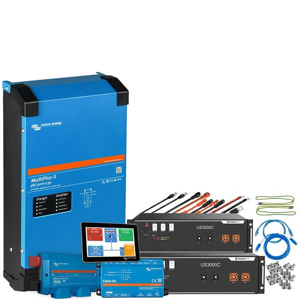 Kit de secours Offgridtec Batterie Pylontech LiFePO4 7kWh - Onduleur Victron MultiPlus II 48/5000 monophasé, 4-01-013725-001
