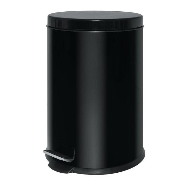Poubelle à pédale inox Bolero noir 20L, GG978