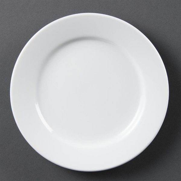 Assiette blanche OLYMPIA à bord large 16,5 cm, UE: 12 pièces, CB478