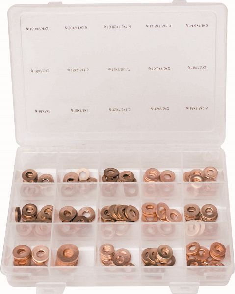 Kunzer assortiment spécial d'anneaux en cuivre pour buses d'injection, 150 pièces, 7KRD150