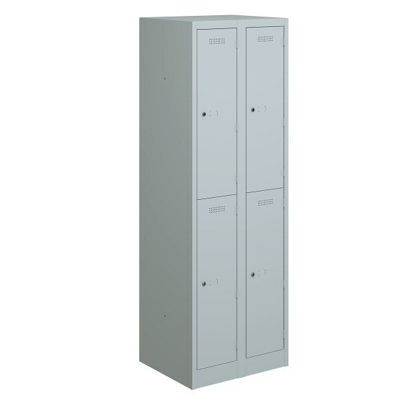 Armoire Bisley Primary Locker 2 compartiments avec deux compartiments 600 mm, couleur gris clair, PL3050D2645