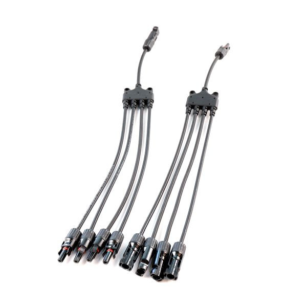 Prises de dérivation à 4 voies Offgridtec, connecteur en T avec rallonge de câble (paire), 8-01-010339