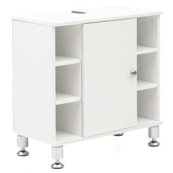 Meuble vasque Wohnling 60 x 64 x 32 cm blanc avec porte, WL5.752