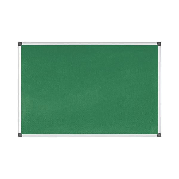 Tableau en feutre Bi-Office Maya vert avec cadre en aluminium 90x60cm, FA0344170