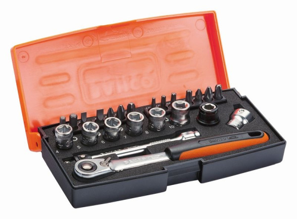 Jeu de clés à douille Bahco 1/4", 24 pièces, SL24
