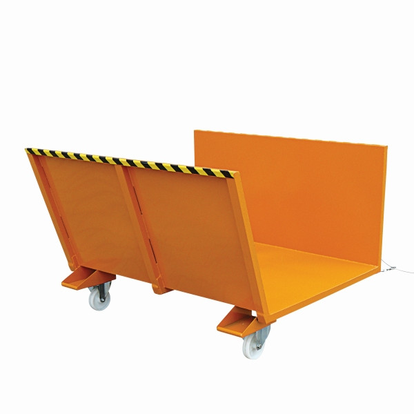 Plate-forme de collecte de bûches Eichinger avec rampes latérales, 500 kg orange pur, 20960000000000