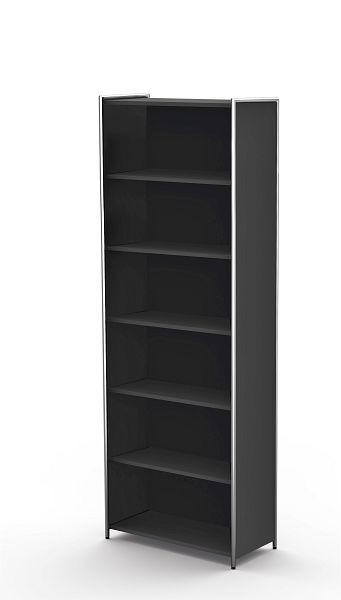 Étagère de base Kerkmann large, L800 x P380 x H2200 mm, pour 6 hauteurs de dossiers, couleur : anthracite, 13750213