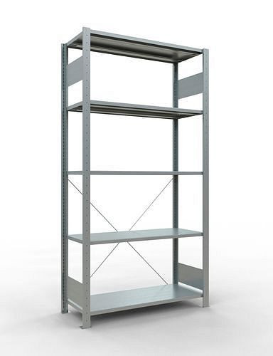 Étagère Schulte, champ de base, 5 niveaux de rangement, traverse, charge du compartiment 150 kg, 1060 x 436 x 2000 mm, 278691