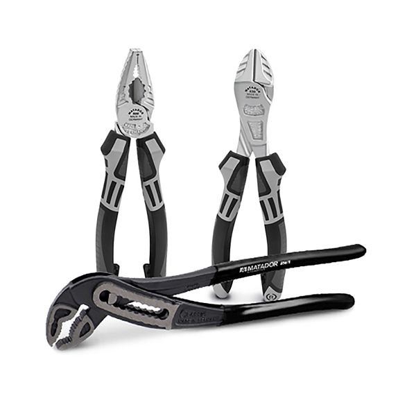Assortiment de pinces MATADOR, 3 pièces, longueur : 250 mm, 0556 9030