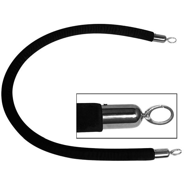 Corde de raccordement Stalgast noir, raccords chromés, longueur 150 cm, BB3211150