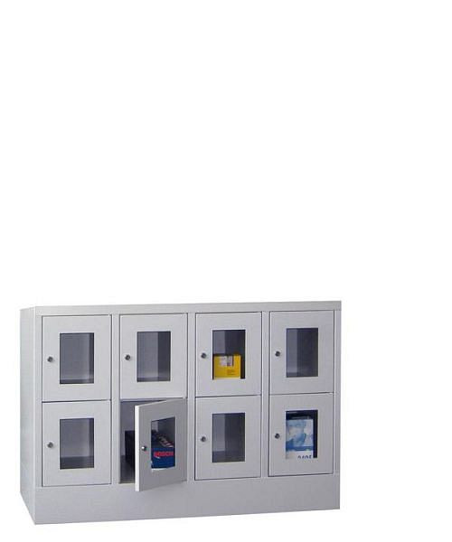 Armoires de vestiaire PAVOY avec piètement, largeur du compartiment 300 mm, avec portes vitrées, 21213-423-091