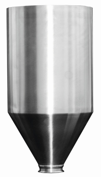Entonnoir Schneider en acier inoxydable, capacité de 17 litres, avec col à 30°, simple, 152862