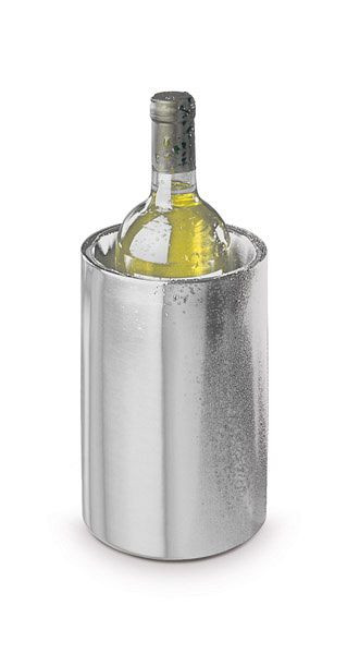 Refroidisseur de bouteilles APS, Ø extérieur 12 cm, hauteur : 20 cm, acier inoxydable, poli mat, Ø intérieur 10 cm, double paroi, pour bouteilles de 0,7 à 1,5 litre, 36030