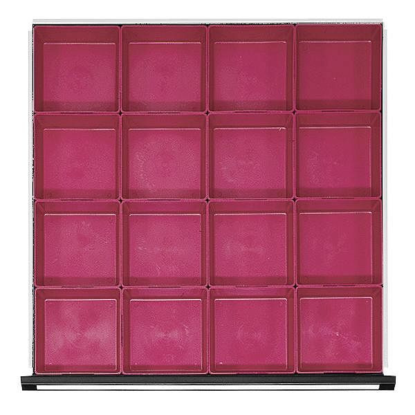 ANKE boîtes de petites pièces; pour tiroir 600 x 600 mm (LxP); 16 pièces á x 150 x 150 mm