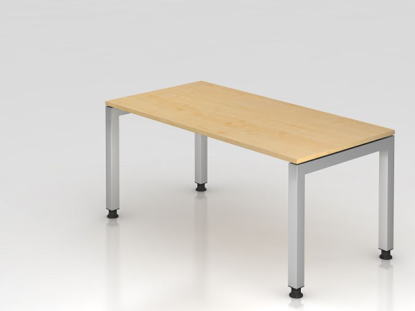 Bureau Hammerbacher pied U carré 160x80cm érable, forme rectangulaire, plateau flottant, VJS16/3/S