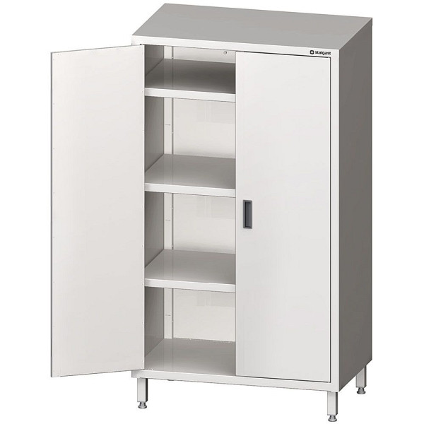 Armoire haute Stalgast avec portes battantes, 3 étagères réglables en hauteur, 1000x600x1800 mm (LxPxH), VHK10661