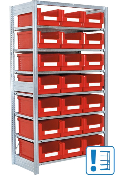 BITO porte-conteneurs avec baie supplémentaire 21SK 1849x1008x524 galvanisé en vrac FP, 53050