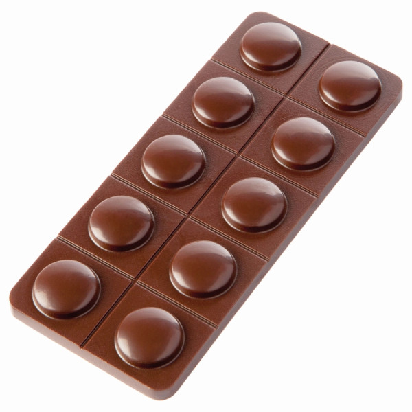 Moule à chocolat Schneider - bandes de pilules, 275 x 135 x 24 mm / 105 x 45 x 7,5 mm, 26 g, 1 x 5 pièces, 421796