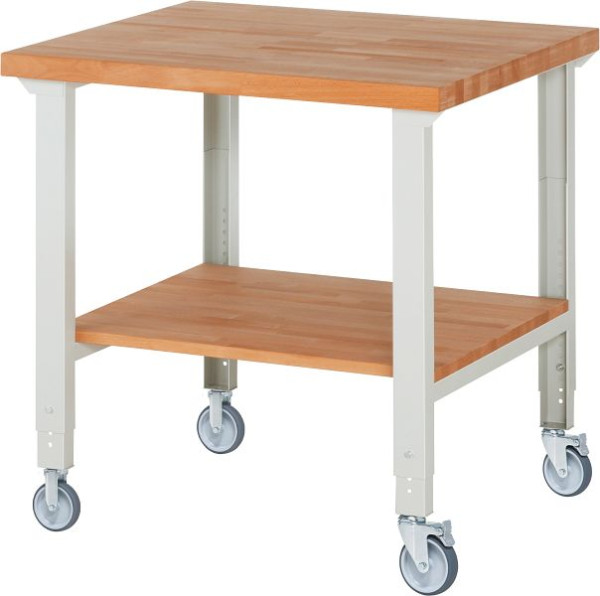 Etabli mobile RAU (réglable en hauteur) 7000-7, 1000x900x950-1000mm, 2 roulettes fixes et pivotantes chacune, 05-7000-7-109B4H22.12
