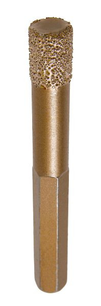 Foret diamanté à sec Projahn, diamètre 14 mm, remplissage de cire, tige hexagonale, 59814