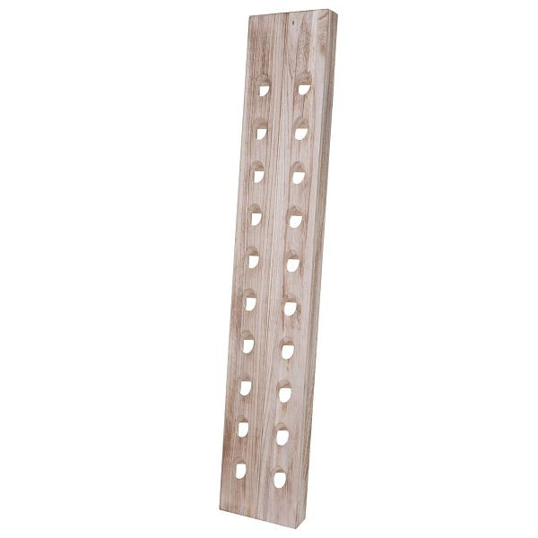 Planche vibrante décorative Mendler, casier à bouteilles, casier à vin pour 20 bouteilles, look vintage shabby, marron naturel, 61500