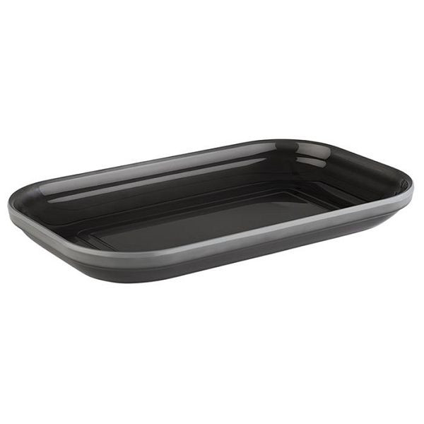 Plateau APS GN 1/4 -EMMA-, 26,5 x 16,2 cm, hauteur : 3 cm, mélamine, gris, 85120