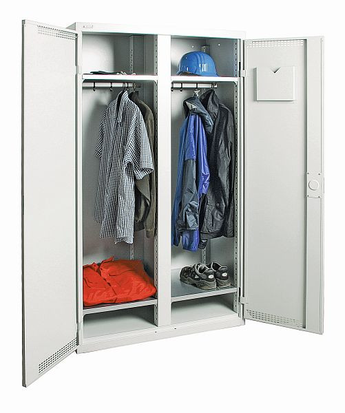 armoire émoussée MovaFlex, 7035/7035, 2 étagères, largeur 1000 mm, cloison centrale, 7947007