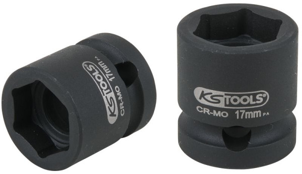 KS Tools Douille à chocs hexagonale 1/2", extra courte, 17,0 mm, 515.0064